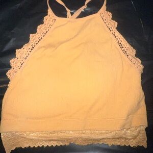 Lace Trim Halter Top